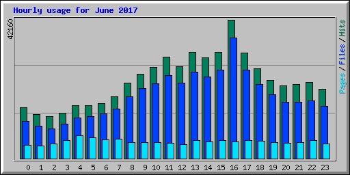 Hourly usage for June 2017
